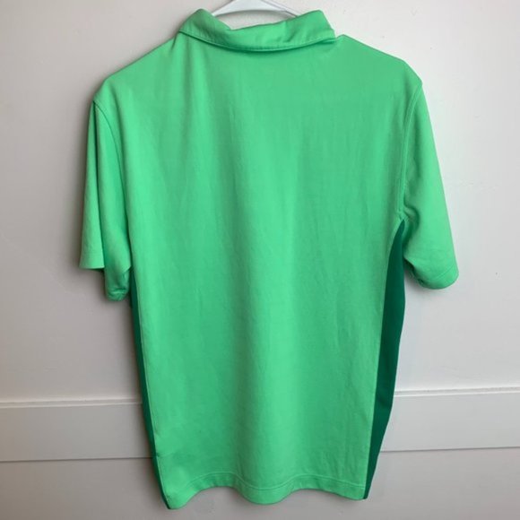 Nike Dri-Fit Golf Light Green Tour Performance Short Sleeve Shirt - Picture 2 of 5